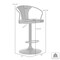 Armen Living Eagle Adjustable Height Swivel Black Faux Leather and Black Wood Bar Stool with Black Metal Base LCEASWBABLBL - alternate 3